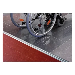 Rampe D’accès Percée Romus 2621 – Alu Incolore – Hauteur 10,5 à 15 Mm Largeur 80 Mm Longueur 2,7 M 10