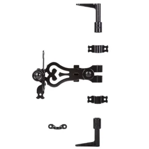 Accessoires Espagnolette Tubrain Noir Crochets Droits Torbel 07TRS16 6