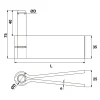 Gond à Sceller Torbel 2 Lames Inox Laiton Gond De 14 Mm Longueur 110 Mm 13