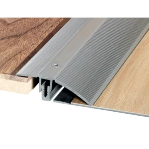 Seuil De Porte Percé PPS Romus Alu Gris Pour Dénivelé 7 à 15 Mm 1250 9