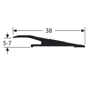 Rampe D’accès Percée Romus 2690 – Alu Incolore – Hauteur 5 à 7 Mm Largeur 38 Mm Longueur 2,7 M 8