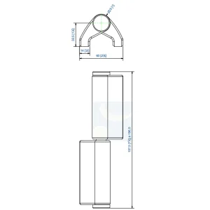 Paumelle Mantion 1514GJSOR – Réglable – Droite – Ø 14 Mm 6