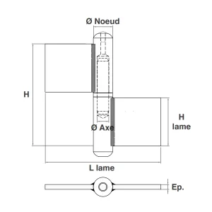 Clemenson Industrie Paumelle Grille Soudée Nœuds Arrondis Acier Bague Laiton 90 Mm 45 Kg 7