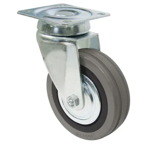 Roulette Sur Platine Pivotante Caoutchouc Gris Diamètre 75 Mm 22037 PRODIF-SOMEC 022037 6