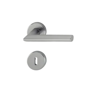 Ensemble Rosace Clé L Stockholm Hoppe Alu Inox Porte 38-47mm Carré 7mm 9